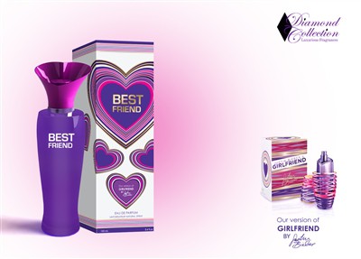 Girlfriend by Justin Bieber for Women Our Version Best Friend by Diamond Collection 100ml 3.4oz 